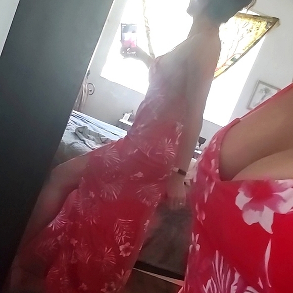 Floral Print Boho Spaghetti Strap A-Line Maxi Dress Small - Picture 11 of 11